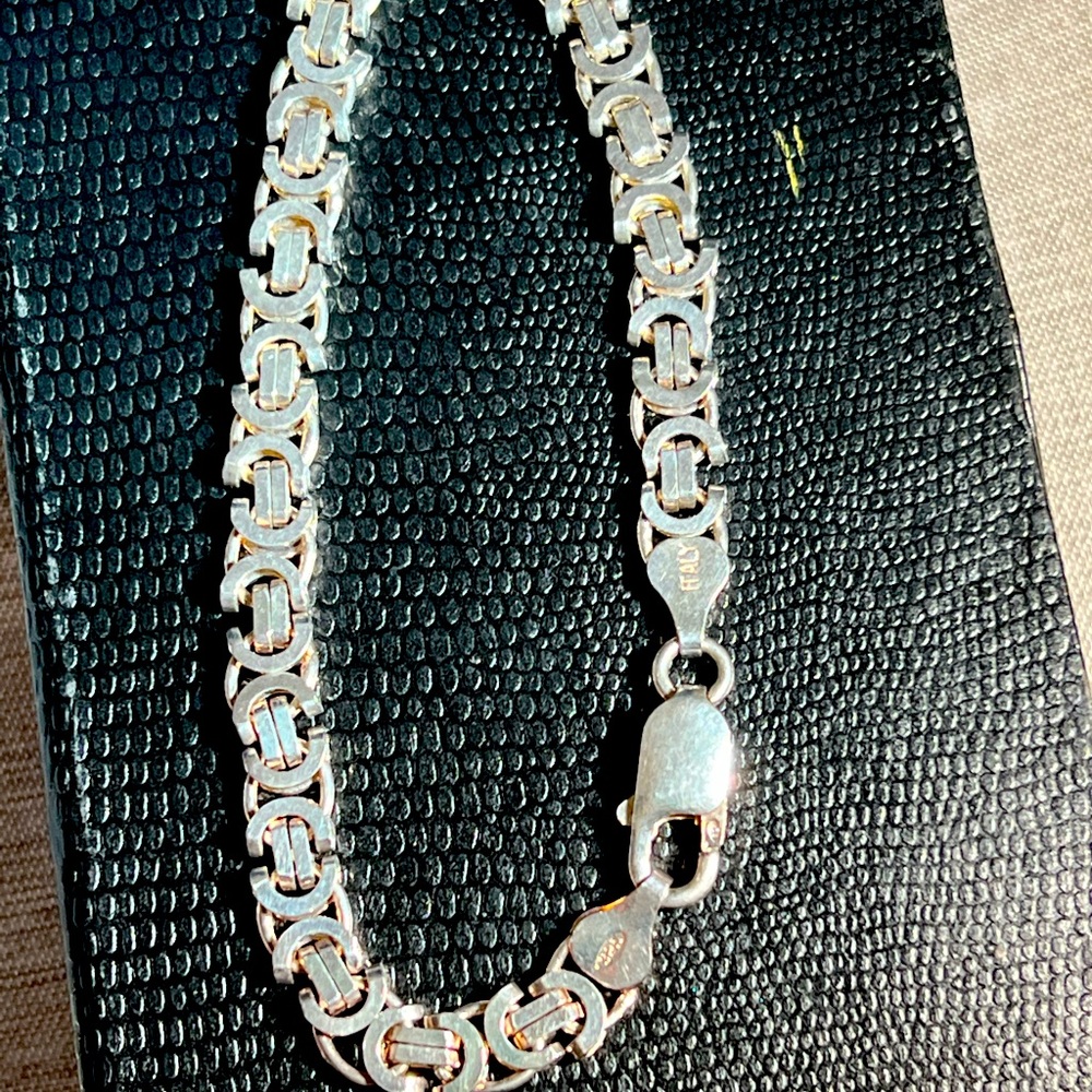 Italian chain sterling silver bracelet
